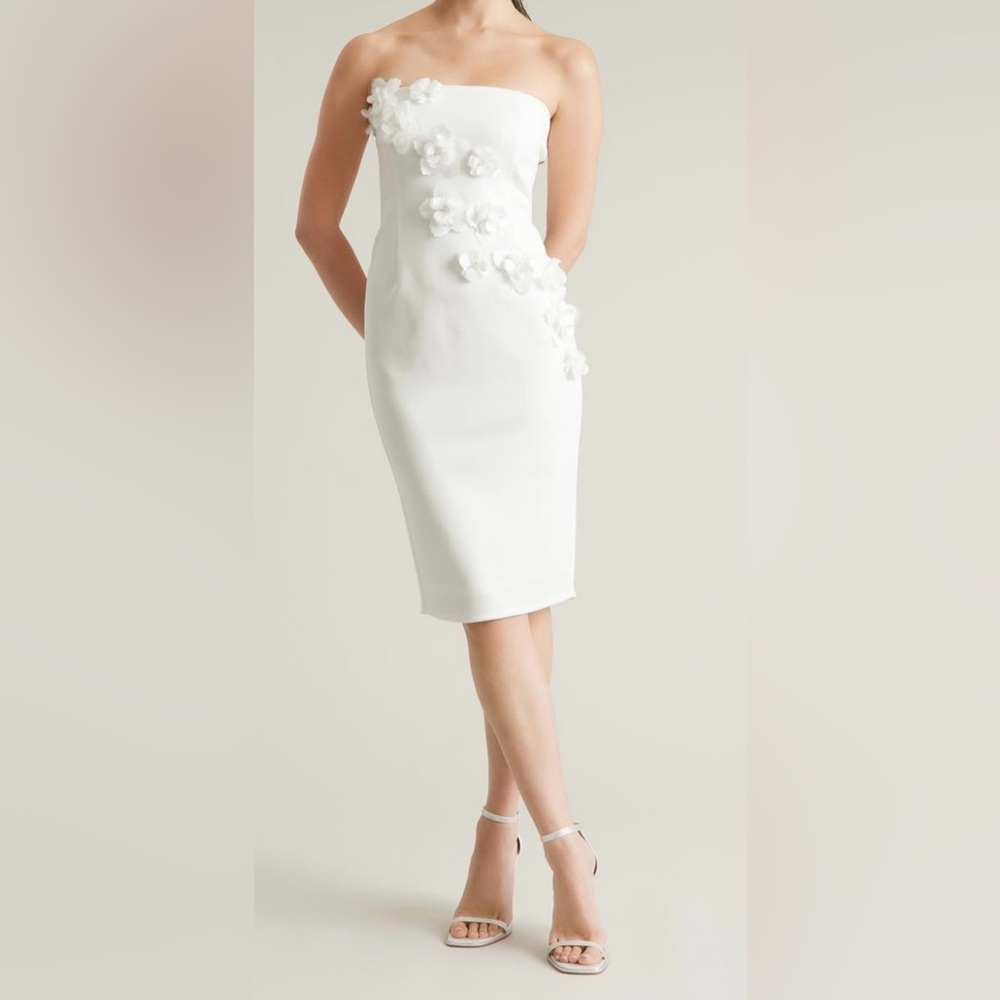 Elegant White Floral Dress